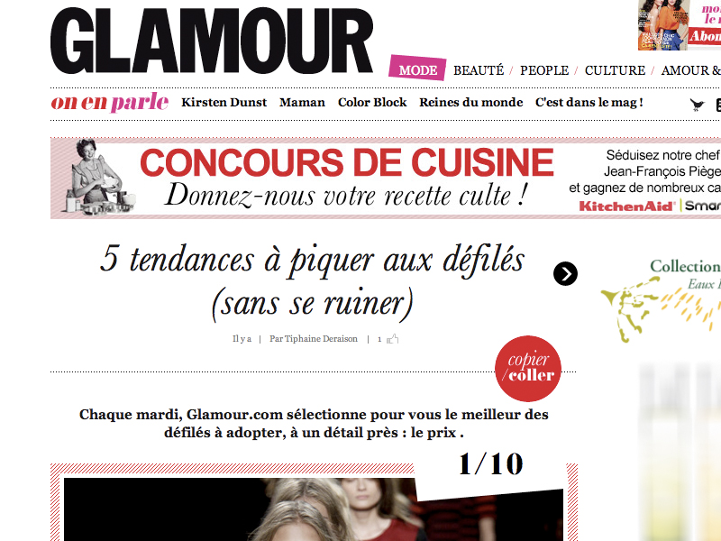 glamour.com, presse book, realisation, tiphaine deraison